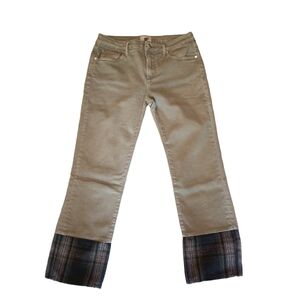 Driftwood Colette moss green denim cropped jeans. Sz.28. EUC.